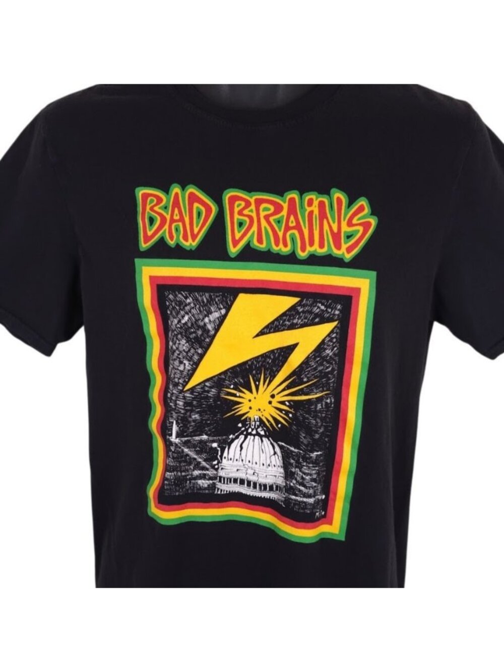 Bad Brains T Shirt Mens Size Medium Black Capitol Strike Punk Rock Tee